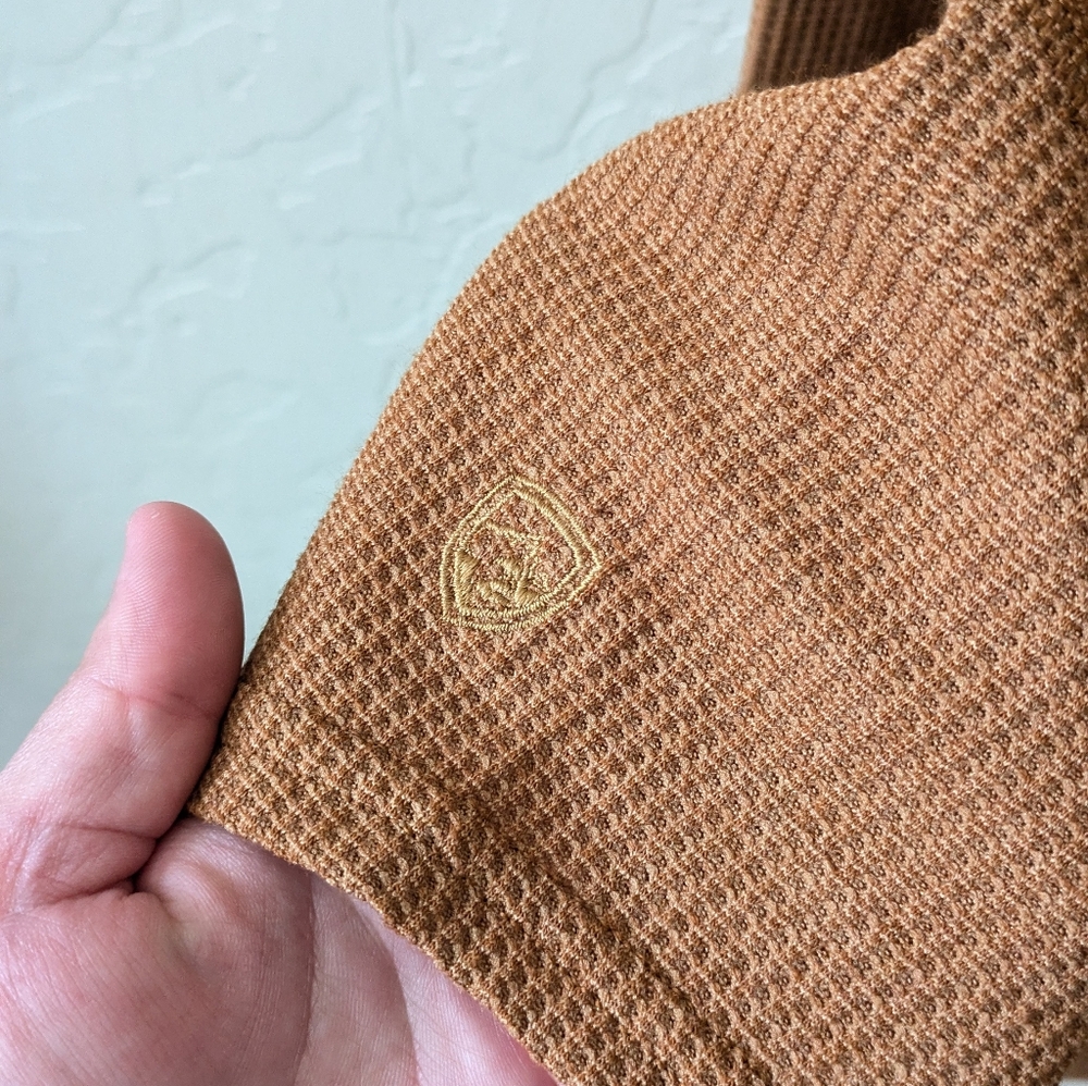Kuhl Petra Turtleneck Long Sleeve Rust Orange Quilted - Picture 4 of 8